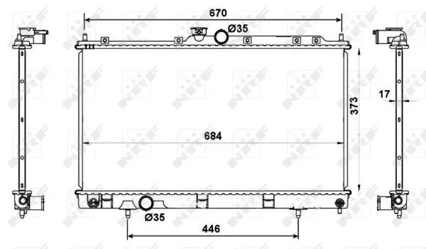 Handler.Part Radiator, engine cooling NRF 53779 5