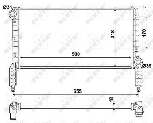 Handler.Part Radiator, engine cooling NRF 53788 1