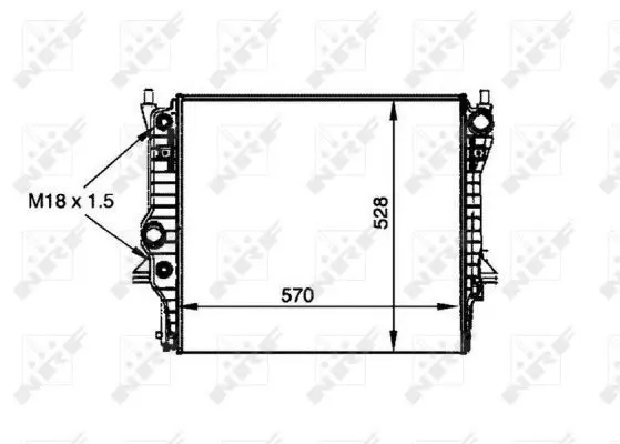 Handler.Part Radiator, engine cooling NRF 53805 1