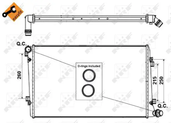 Handler.Part Radiator, engine cooling NRF 53813 5