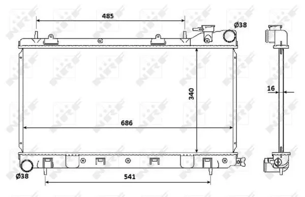 Handler.Part Radiator, engine cooling NRF 53815 1