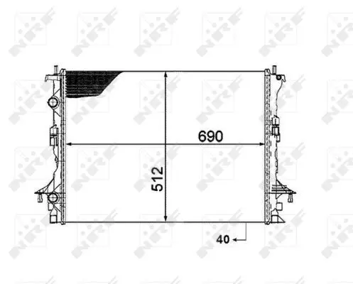 Handler.Part Radiator, engine cooling NRF 53820 1