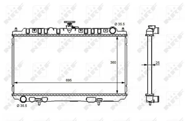 Handler.Part Radiator, engine cooling NRF 53388 4