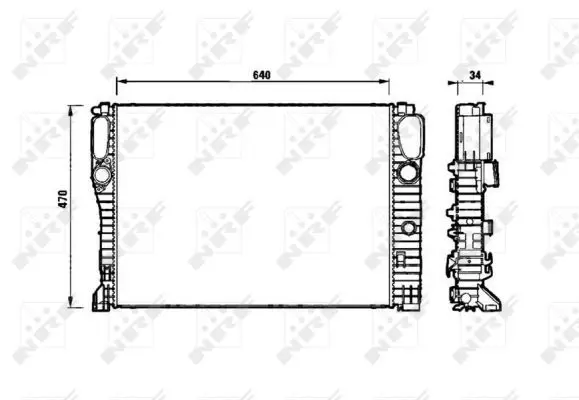 Handler.Part Radiator, engine cooling NRF 53829 5