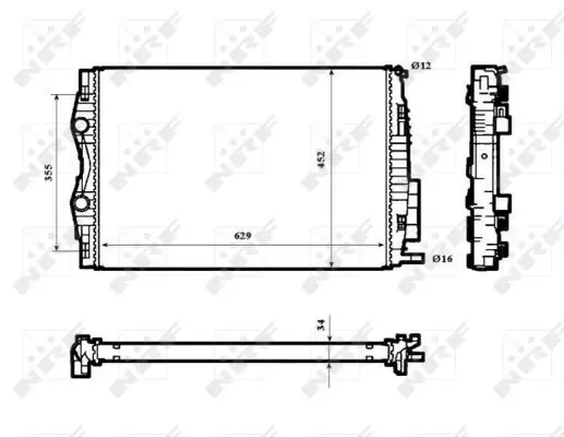 Handler.Part Radiator, engine cooling NRF 53843 1