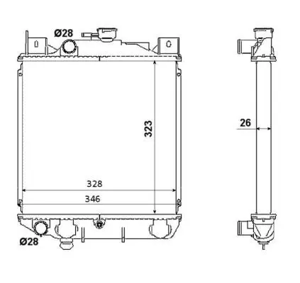 Handler.Part Radiator, engine cooling NRF 53881 1