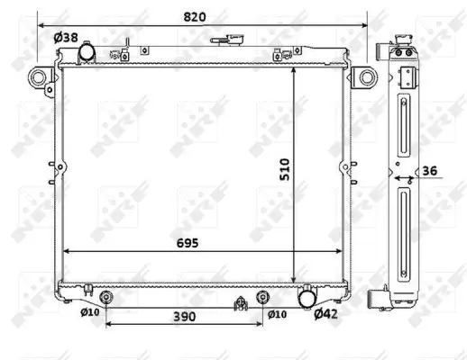 Handler.Part Radiator, engine cooling NRF 53919 1