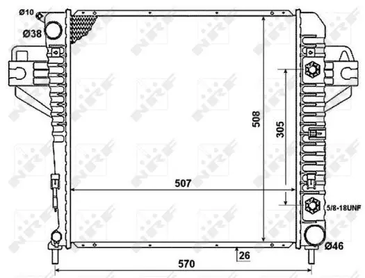 Handler.Part Radiator, engine cooling NRF 53961 2