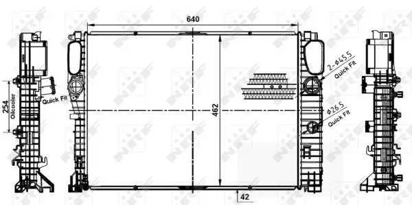 Handler.Part Radiator, engine cooling NRF 53979 1