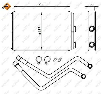 Handler.Part Heat exchanger, interior heating NRF 54211 5