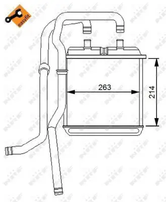 Handler.Part Heat exchanger, interior heating NRF 54216 3