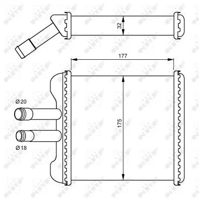 Handler.Part Heat exchanger, interior heating NRF 54237 5