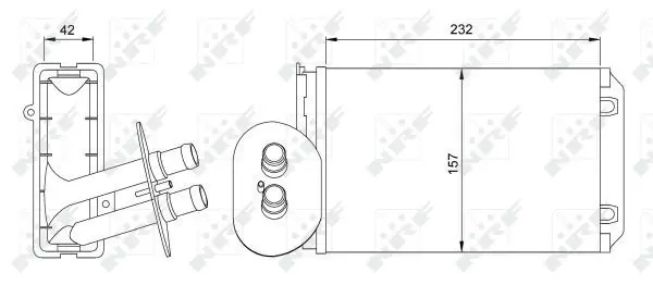 Handler.Part Heat exchanger, interior heating NRF 54247 5