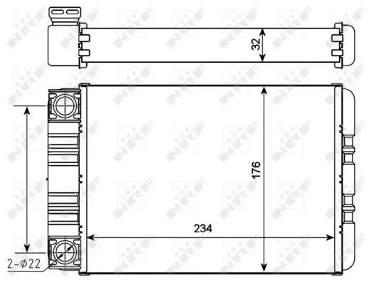 Handler.Part Heat exchanger, interior heating NRF 54274 5