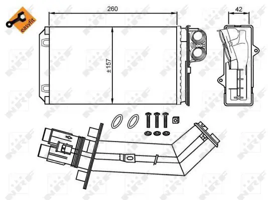 Handler.Part Heat exchanger, interior heating NRF 54280 5