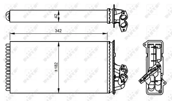 Handler.Part Heat exchanger, interior heating NRF 54297 5