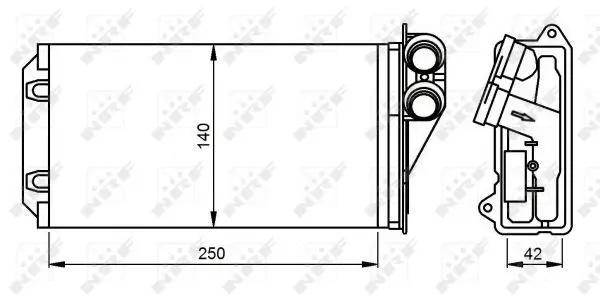 Handler.Part Heat exchanger, interior heating NRF 54305 5