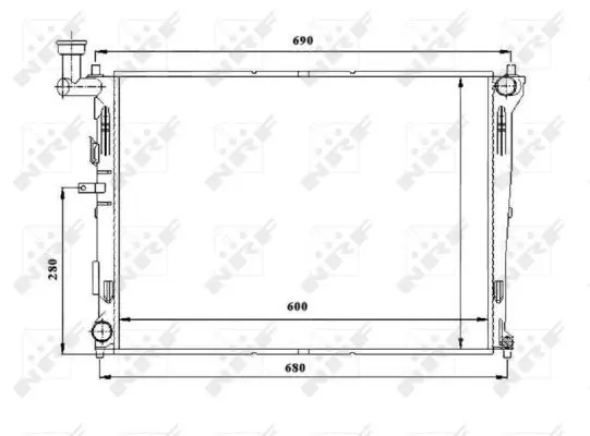 Handler.Part Radiator, engine cooling NRF 53845 1