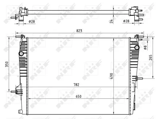 Handler.Part Radiator, engine cooling NRF 53965 1