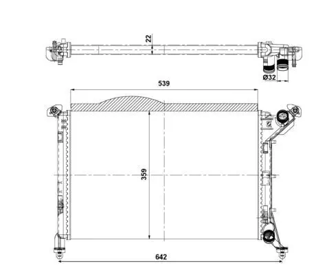 Handler.Part Radiator, engine cooling NRF 53969 4