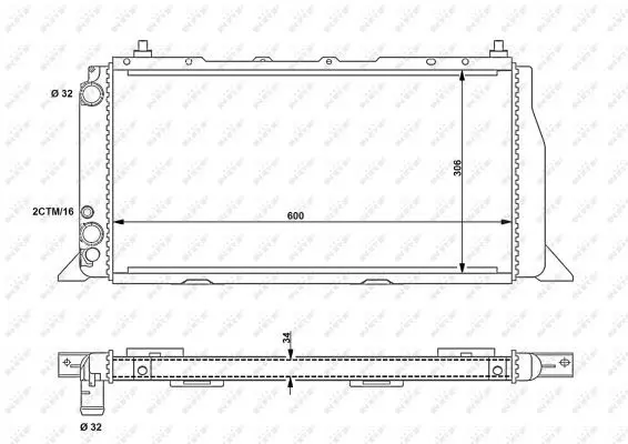 Handler.Part Radiator, engine cooling NRF 54603 1