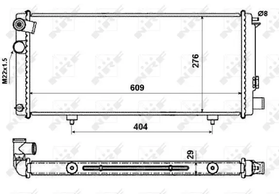 Handler.Part Radiator, engine cooling NRF 54628 5