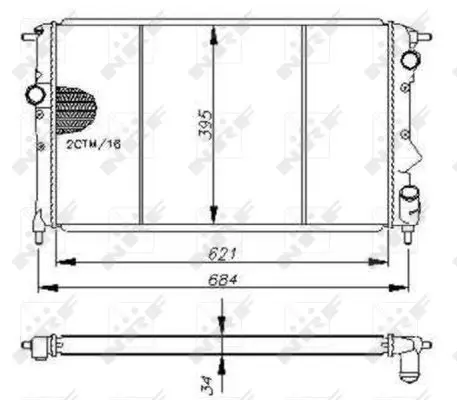 Handler.Part Radiator, engine cooling NRF 54650 1