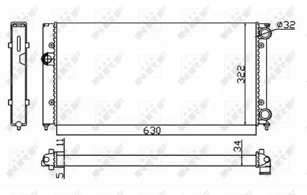 Handler.Part Radiator, engine cooling NRF 54664 4