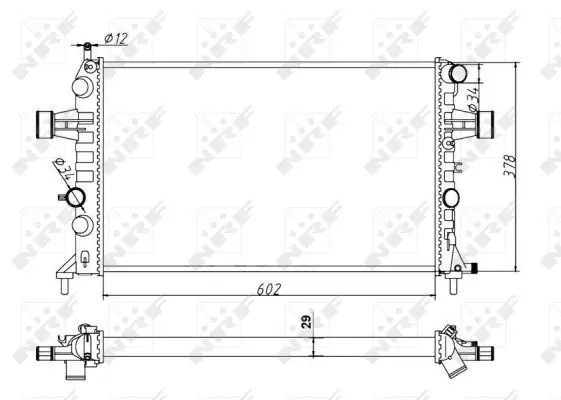 Handler.Part Radiator, engine cooling NRF 54668A 5