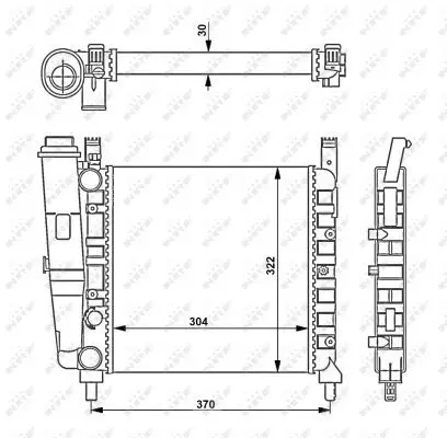 Handler.Part Radiator, engine cooling NRF 54679 1