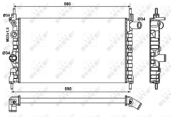 Handler.Part Radiator, engine cooling NRF 54682 4