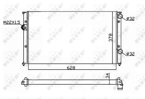 Handler.Part Radiator, engine cooling NRF 54693 1