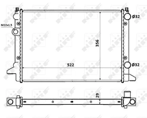 Handler.Part Radiator, engine cooling NRF 54695 5