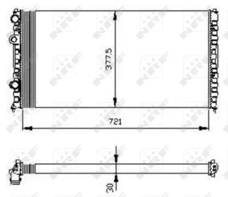 Handler.Part Radiator, engine cooling NRF 54696 1