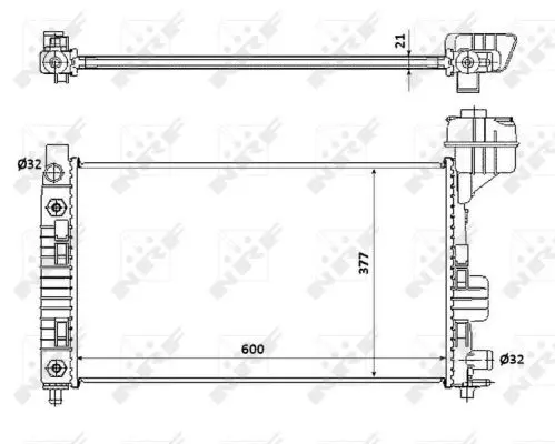 Handler.Part Radiator, engine cooling NRF 54718 1