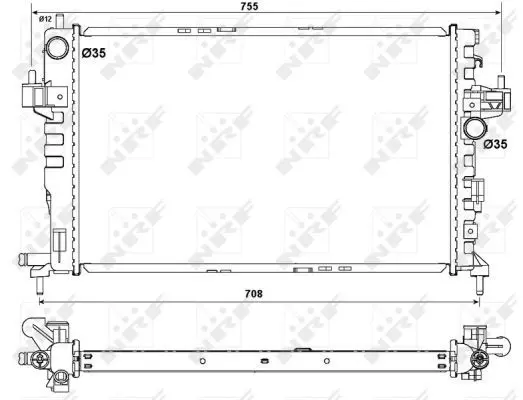 Handler.Part Radiator, engine cooling NRF 54753 4