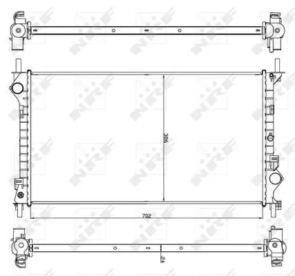 Handler.Part Radiator, engine cooling NRF 54756 4