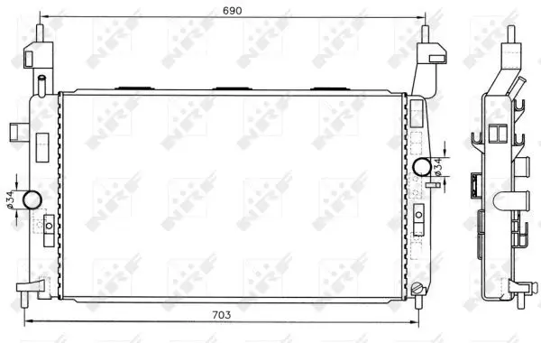 Handler.Part Radiator, engine cooling NRF 55317 4