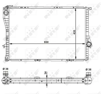 Handler.Part Radiator, engine cooling NRF 55321 5