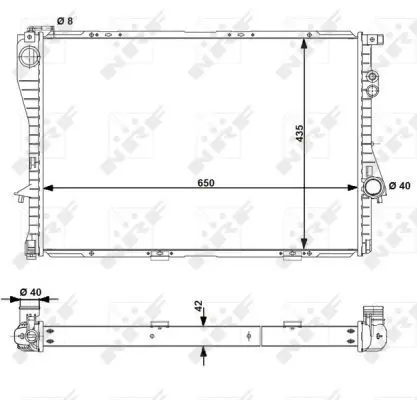 Handler.Part Radiator, engine cooling NRF 55323 4