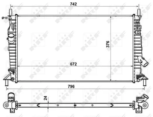 Handler.Part Radiator, engine cooling NRF 55327 4