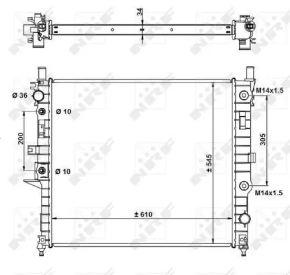 Handler.Part Radiator, engine cooling NRF 55334 4