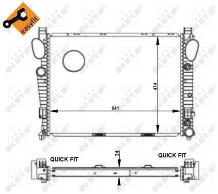 Handler.Part Radiator, engine cooling NRF 55337 4