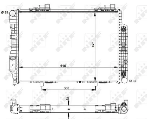 Handler.Part Radiator, engine cooling NRF 55345 5