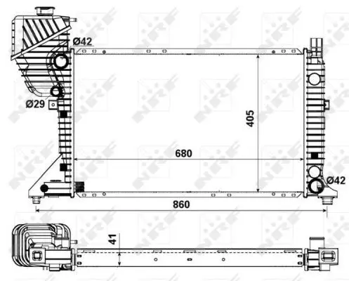 Handler.Part Radiator, engine cooling NRF 55348 5