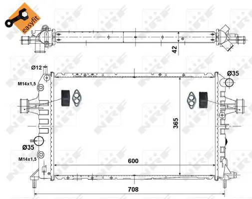 Handler.Part Radiator, engine cooling NRF 55351 4