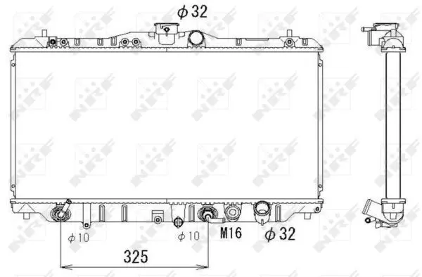 Handler.Part Radiator, engine cooling NRF 556708 1