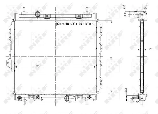 Handler.Part Radiator, engine cooling NRF 56018 5