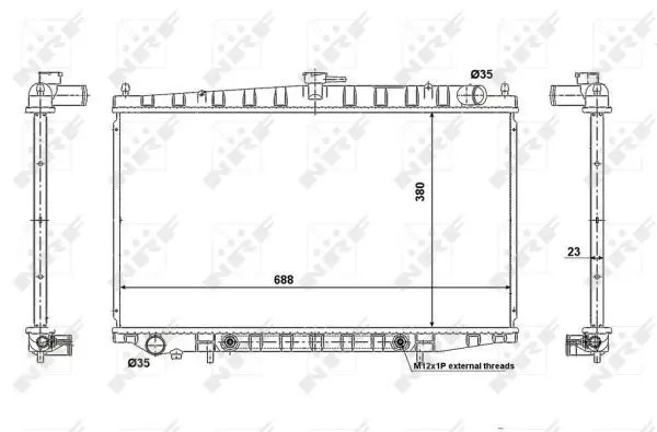 Handler.Part Radiator, engine cooling NRF 56079 5