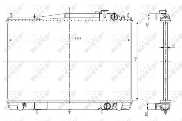 Handler.Part Radiator, engine cooling NRF 56085 1